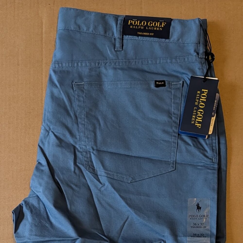 Ralph Lauren Blue Polo Golf Pants Tailored Fit Mens 36x32 NWT